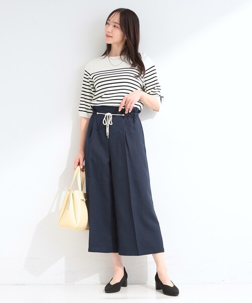 SHOO・LA・RUE(シューラルー)の「【S-LL】ロープベルトが爽やか ガウチョパンツ(その他パンツ・レディース・ベージュ/ネイビー/ダークブラウン・04/03/02/01)」の12枚目の写真