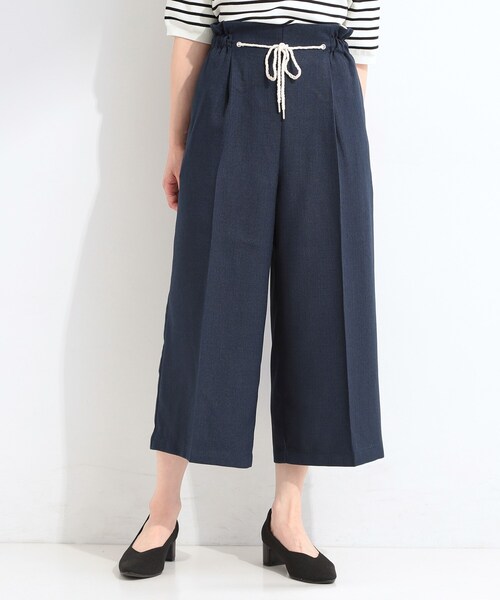 SHOO・LA・RUE(シューラルー)の「【S-LL】ロープベルトが爽やか ガウチョパンツ(その他パンツ・レディース・ベージュ/ネイビー/ダークブラウン・04/03/02/01)」の13枚目の写真