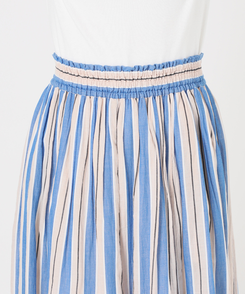 Spick & Span(スピックアンドスパン)の「《別注カラー有》ne Quittez pas CottonVoile StripeSlant Panel Skirt*(スカート・レディース・ラベンダー/ブルー・MEDIUM)」の13枚目の写真