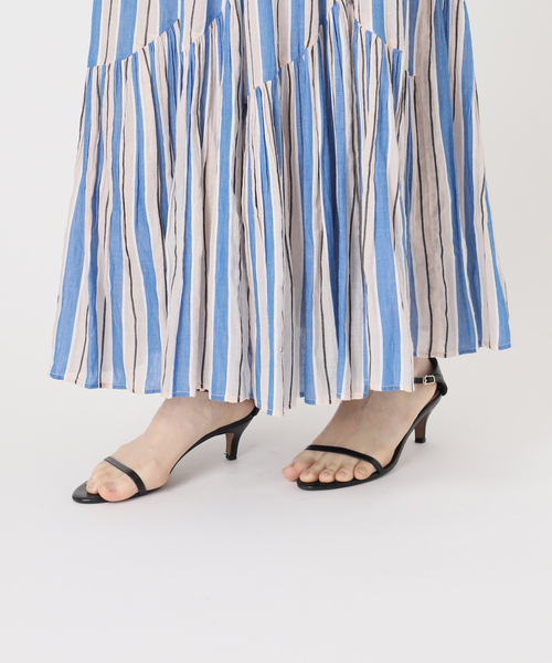 Spick & Span(スピックアンドスパン)の「《別注カラー有》ne Quittez pas CottonVoile StripeSlant Panel Skirt*(スカート・レディース・ラベンダー/ブルー・MEDIUM)」の15枚目の写真