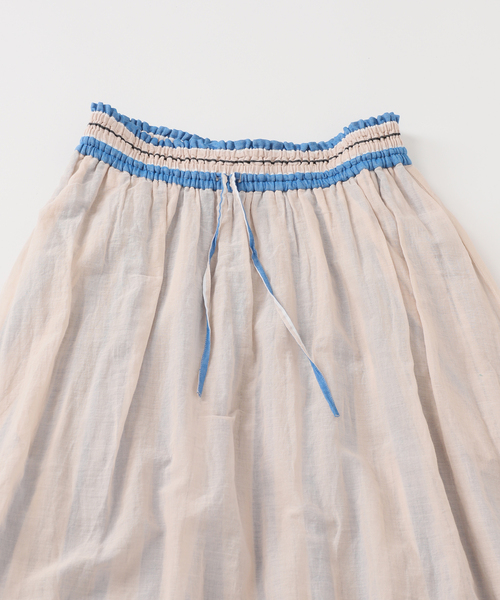 Spick & Span(スピックアンドスパン)の「《別注カラー有》ne Quittez pas CottonVoile StripeSlant Panel Skirt*(スカート・レディース・ラベンダー/ブルー・MEDIUM)」の17枚目の写真