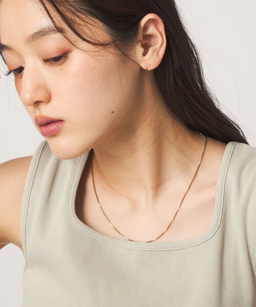 green label relaxing(グリーンレーベルリラクシング)の「3WAY ビーズ&チェーン 2連ネックレス(ネックレス・レディース・ブラウン系/ブラック/オフホワイト・FREE)」の6枚目の写真