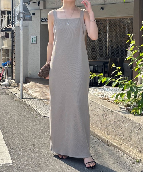 COLLAGE GALLARDAGALANTE(コラージュガリャルダガランテ)の「全骨格細見え/撥水加工/リピーター続出/リブキャミワンピース/WEB限定カラー・サイズ展開/新色追加(ワンピース・レディース・ブラウン/ベージュ/ブラック/チャコールグレー・FREE/2)」の17枚目の写真