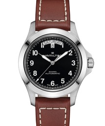 HAMILTON [ハミルトン] 腕時計 Khaki Field （カーキ フィールド） King キング 40MM ブラック×ブラウン