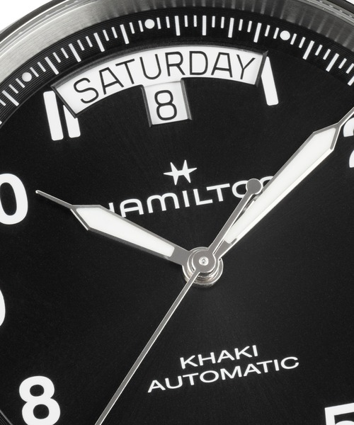 HAMILTON（ハミルトン）の「HAMILTON [ハミルトン] 腕時計 Khaki Field （カーキ フィールド） King キング 40MM ブラック×ブラウン（アナログ腕時計・メンズ・ブラック・FREE）」の5枚目の写真