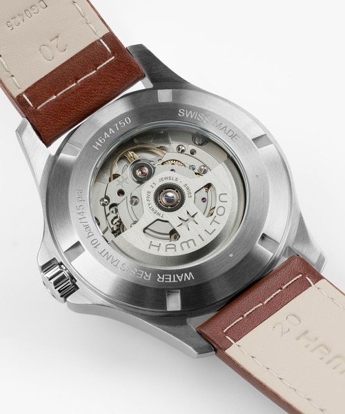 HAMILTON（ハミルトン）の「HAMILTON [ハミルトン] 腕時計 Khaki Field （カーキ フィールド） King キング 40MM ブラック×ブラウン（アナログ腕時計・メンズ・ブラック・FREE）」の7枚目の写真