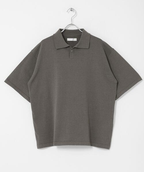 SENSE OF PLACE by URBAN RESEARCH（センスオブプレイスバイアーバンリサーチ）の「『洗濯可』ドライタッチスキッパーニットTシャツ（ニット/セーター・メンズ・ネイビー/チャコールグレー/ライトブルー・M/L）」の11枚目の写真