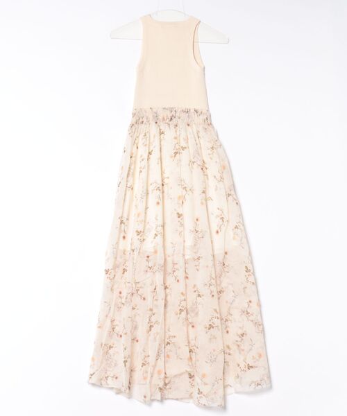 ALLSAINTS(オールセインツ)の「ZENIA SLEEVELESS KNIT WOVEN MIDI DRESS | ZENIA ノースリーブ ニット ウーブン ミディ ドレス・ワンピース(ワンピース・レディース・ホワイト系その他・S/M/XS)」の2枚目の写真