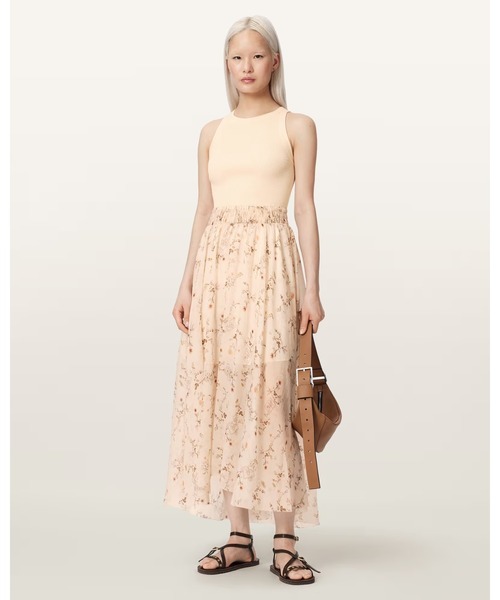 ALLSAINTS(オールセインツ)の「ZENIA SLEEVELESS KNIT WOVEN MIDI DRESS | ZENIA ノースリーブ ニット ウーブン ミディ ドレス・ワンピース(ワンピース・レディース・ホワイト系その他・S/M/XS)」の5枚目の写真