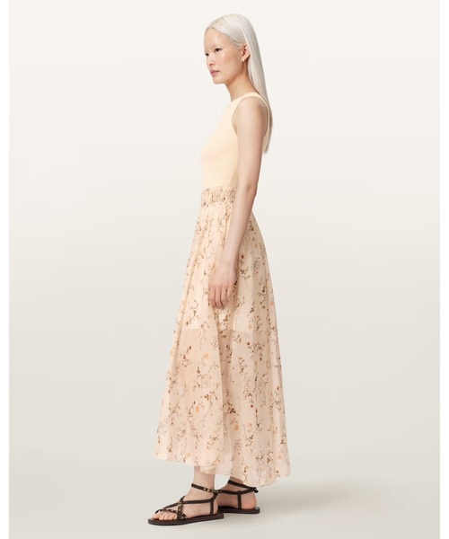 ALLSAINTS(オールセインツ)の「ZENIA SLEEVELESS KNIT WOVEN MIDI DRESS | ZENIA ノースリーブ ニット ウーブン ミディ ドレス・ワンピース(ワンピース・レディース・ホワイト系その他・S/M/XS)」の6枚目の写真