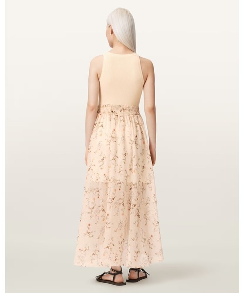 ALLSAINTS(オールセインツ)の「ZENIA SLEEVELESS KNIT WOVEN MIDI DRESS | ZENIA ノースリーブ ニット ウーブン ミディ ドレス・ワンピース(ワンピース・レディース・ホワイト系その他・S/M/XS)」の7枚目の写真