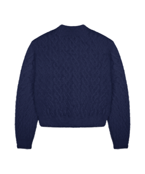 RuNaKi'Hu'(ルナキフ)の「WXK014 ルーズケーブルニットプルオーバー ヘアリーニット (ダークネイビー)(ニット/セーター・レディース・その他・1/2)」の6枚目の写真