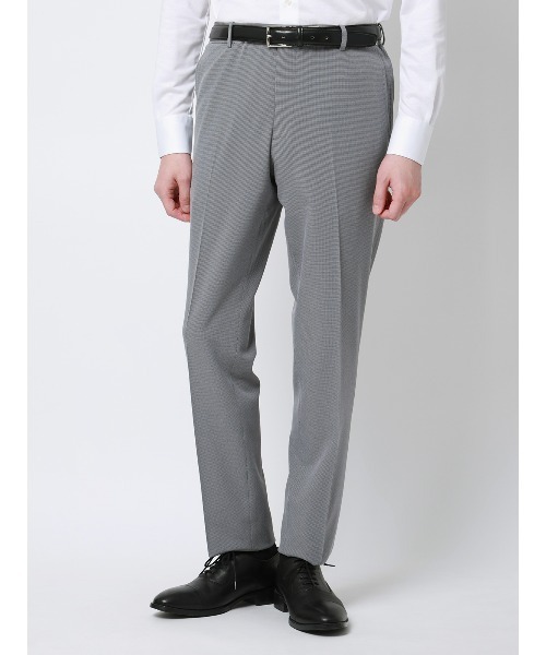 SUIT SQUARE(スーツスクエア)の「"超"伸びる涼しい最高パンツ/テーパードパンツ/ウォッシャブル/ハウンドトゥース/RS07(スラックス・メンズ・ネイビー/ライトグレー・SS/S/M/L/LL/3L/4L/5L/3S)」の2枚目の写真