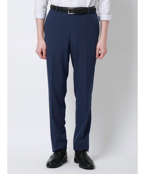 SUIT SQUARE(スーツスクエア)の「"超"伸びる涼しい最高パンツ/テーパードパンツ/ウォッシャブル/ハウンドトゥース/RS07(スラックス・メンズ・ネイビー/ライトグレー・SS/S/M/L/LL/3L/4L/5L/3S)」の3枚目の写真
