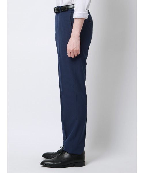 SUIT SQUARE(スーツスクエア)の「"超"伸びる涼しい最高パンツ/テーパードパンツ/ウォッシャブル/ハウンドトゥース/RS07(スラックス・メンズ・ネイビー/ライトグレー・SS/S/M/L/LL/3L/4L/5L/3S)」の4枚目の写真