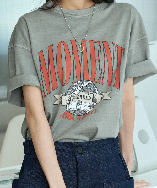 BUBBLPIECE（バブルピース）の「[男女共用] モーメントピグメントTシャツ_ライトグレー（Tシャツ/カットソー・レディース・その他・MEDIUM/LARGE）」の3枚目の写真