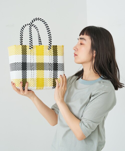 Moon Bird(ムーンバード)の「【MOON BIRD/ムーンバード】手編みメルカドバッグ(かごバッグ・レディース・ブラック/イエロー/グリーン・フリー)」の18枚目の写真