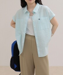 fredy emue（フレディエミュ）の「FR刺しゅうフレンチストライプシャツ（シャツ/ブラウス）」