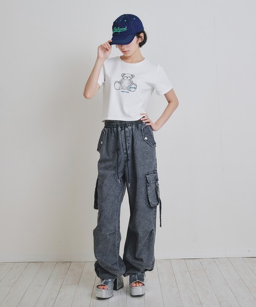 REDYAZEL（レディアゼル）の「タブフラップポケットデニムカーゴパンツ（デニムパンツ・レディース・ダークブルー/ブルー/ライトグレー・MEDIUM/SMALL）」の10枚目の写真