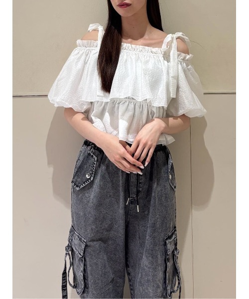 REDYAZEL（レディアゼル）の「タブフラップポケットデニムカーゴパンツ（デニムパンツ・レディース・ダークブルー/ブルー/ライトグレー・MEDIUM/SMALL）」の8枚目の写真