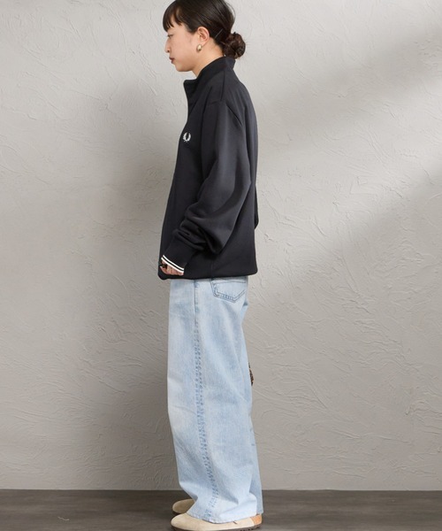 FRED PERRY（フレッドペリー）の「[FRED PERRY/フレッドペリー] ジップスルー スウェットシャツ（スウェット・レディース・ダークグレー/オフホワイト/ブラック・S/M/L）」の20枚目の写真