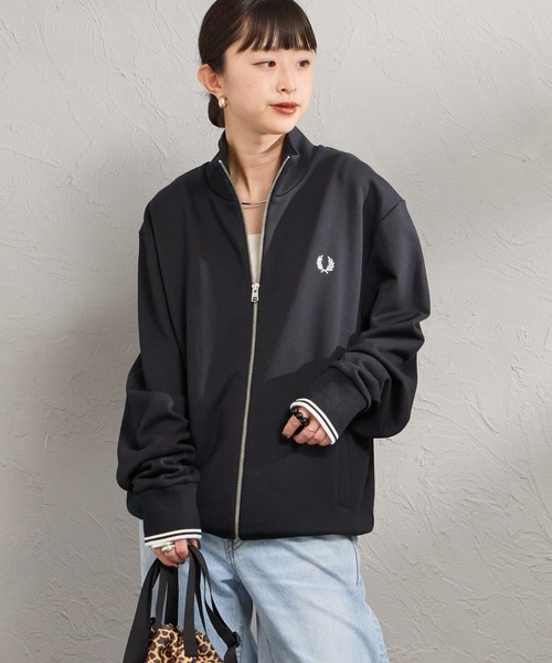 FRED PERRY（フレッドペリー）の「[FRED PERRY/フレッドペリー] ジップスルー スウェットシャツ（スウェット・レディース・ダークグレー/オフホワイト/ブラック・S/M/L）」の22枚目の写真
