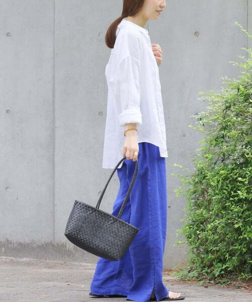 JOURNAL STANDARD relume(ジャーナルスタンダード レリューム)の「《追加2》カラーリネンオーバーサイズシャツ(シャツ/ブラウス・レディース・イエロー系その他/ピンク/グリーン/ホワイト/ブルー系その他/ダークブルー・FREE)」の8枚目の写真