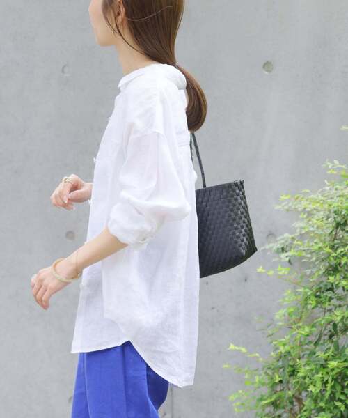 JOURNAL STANDARD relume(ジャーナルスタンダード レリューム)の「《追加2》カラーリネンオーバーサイズシャツ(シャツ/ブラウス・レディース・イエロー系その他/ピンク/グリーン/ホワイト/ブルー系その他/ダークブルー・FREE)」の11枚目の写真