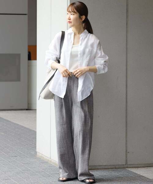 JOURNAL STANDARD relume(ジャーナルスタンダード レリューム)の「《追加2》カラーリネンオーバーサイズシャツ(シャツ/ブラウス・レディース・イエロー系その他/ピンク/グリーン/ホワイト/ブルー系その他/ダークブルー・FREE)」の13枚目の写真