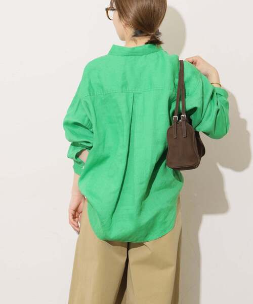 JOURNAL STANDARD relume(ジャーナルスタンダード レリューム)の「《追加2》カラーリネンオーバーサイズシャツ(シャツ/ブラウス・レディース・イエロー系その他/ピンク/グリーン/ホワイト/ブルー系その他/ダークブルー・FREE)」の11枚目の写真