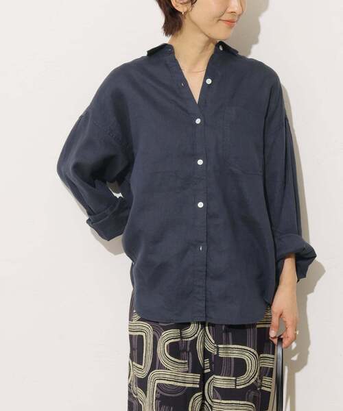 JOURNAL STANDARD relume(ジャーナルスタンダード レリューム)の「《追加2》カラーリネンオーバーサイズシャツ(シャツ/ブラウス・レディース・イエロー系その他/ピンク/グリーン/ホワイト/ブルー系その他/ダークブルー・FREE)」の16枚目の写真