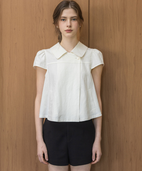 LAUTREDE MIN(ロートルドミン)の「Mute collar Blouse Jacket(シャツ/ブラウス・レディース・アイボリー・SMALL/MEDIUM)」の4枚目の写真
