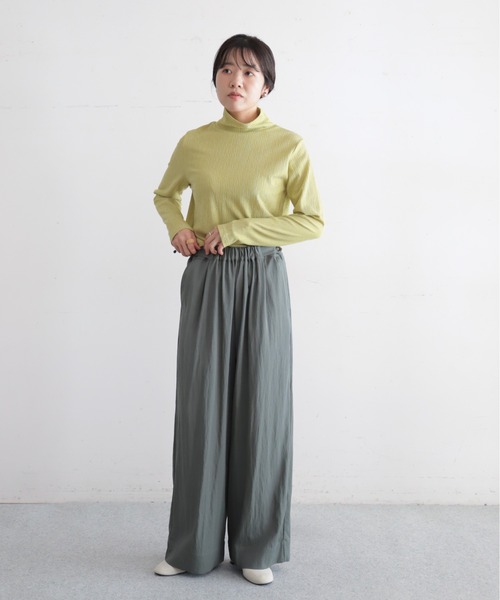 NOMBRE IMPAIR(ノンブルアンペール)の「ギザギザリブ タートルネックプルオーバー(Tシャツ/カットソー・レディース・ライトグリーン/オレンジ・FREE)」の5枚目の写真