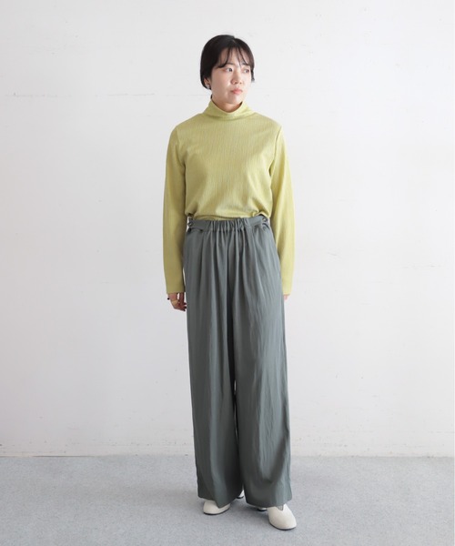 NOMBRE IMPAIR(ノンブルアンペール)の「ギザギザリブ タートルネックプルオーバー(Tシャツ/カットソー・レディース・ライトグリーン/オレンジ・FREE)」の4枚目の写真