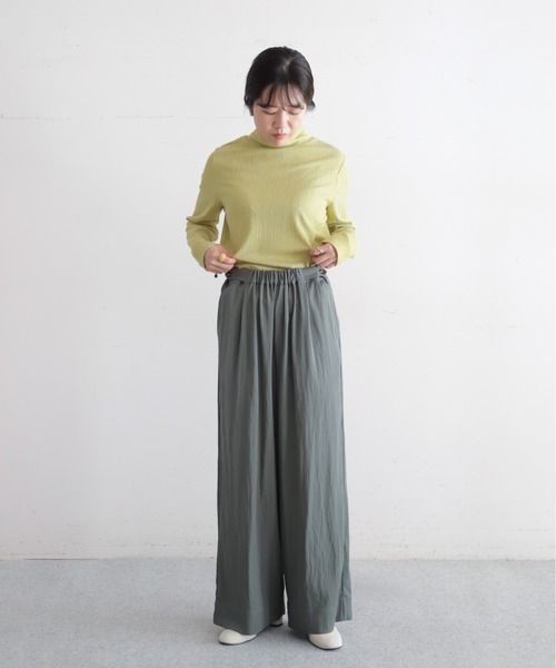 NOMBRE IMPAIR(ノンブルアンペール)の「ギザギザリブ タートルネックプルオーバー(Tシャツ/カットソー・レディース・ライトグリーン/オレンジ・FREE)」の3枚目の写真