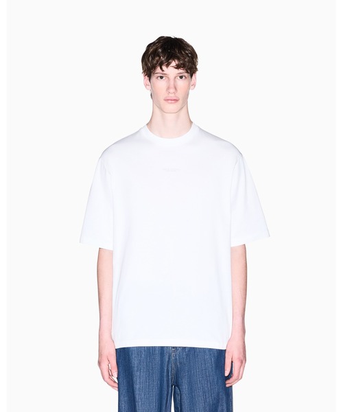 ARMANI EXCHANGE(アルマーニエクスチェンジ)の「【A|X アルマーニ エクスチェンジ】AXロゴ コンフォートフィット 半袖クルーネックTシャツ/COMFORT(EC限定カラー含)(Tシャツ/カットソー・メンズ・オフホワイト/ブラック/ダークネイビー・XX-LARGE/SMALL/X-SMALL/X-LARGE/MEDIUM/LARGE)」の1枚目の写真