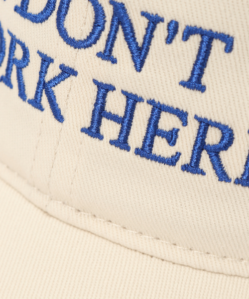 IDEA BOOKS(アイディアブックス)の「IDEA BOOKS / アイディアブックス SORRY I DONT WORK HERE HAT(キャップ・メンズ・ブラック/ベージュ/ブルー/グリーン・FREE)」の7枚目の写真