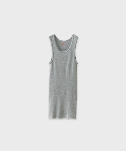 HANES（ヘインズ）の「Hanes/ 2P Pack A-Shirt / HM2-K701 秋服 冬服（タンクトップ・メンズ・ホワイト/ブラック/その他/ヘザーグレー・M/S/L）」の3枚目の写真