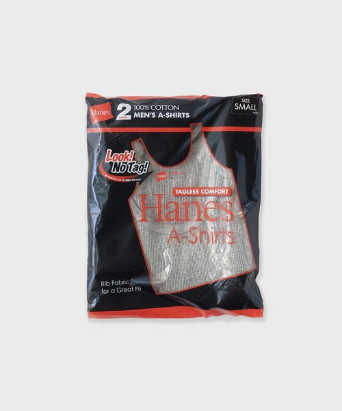 HANES（ヘインズ）の「Hanes/ 2P Pack A-Shirt / HM2-K701 秋服 冬服（タンクトップ・メンズ・ホワイト/ブラック/その他/ヘザーグレー・M/S/L）」の7枚目の写真