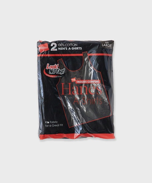 HANES（ヘインズ）の「Hanes/ 2P Pack A-Shirt / HM2-K701 秋服 冬服（タンクトップ・メンズ・ホワイト/ブラック/その他/ヘザーグレー・M/S/L）」の6枚目の写真