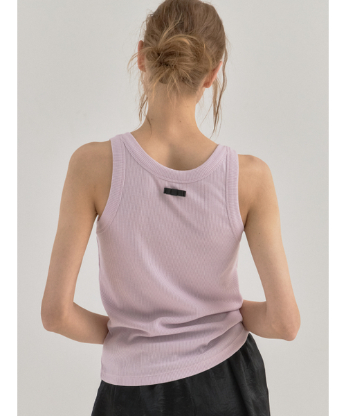 Sorry,Too Much Love(ソーリートゥーマッチラブ)の「Ribbon Ribbed U-Neck Tank Top_Pink(Tシャツ/カットソー・レディース・その他・FREE)」の1枚目の写真