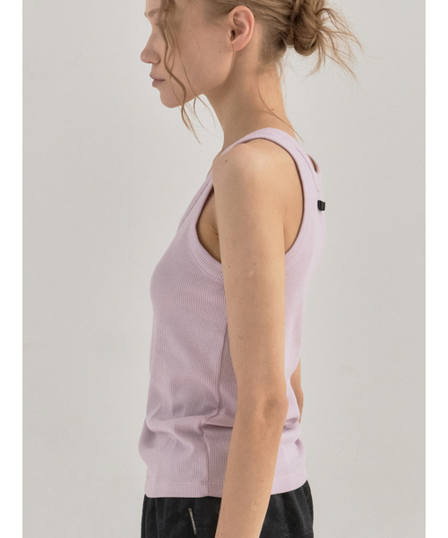 Sorry,Too Much Love(ソーリートゥーマッチラブ)の「Ribbon Ribbed U-Neck Tank Top_Pink(Tシャツ/カットソー・レディース・その他・FREE)」の3枚目の写真