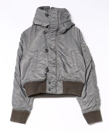 Cropped N2B Jacket/ミリタリーディテールフーデッド中綿クロップドブルゾン