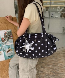 【CANVAS+】ドット柄ボストンバッグ
