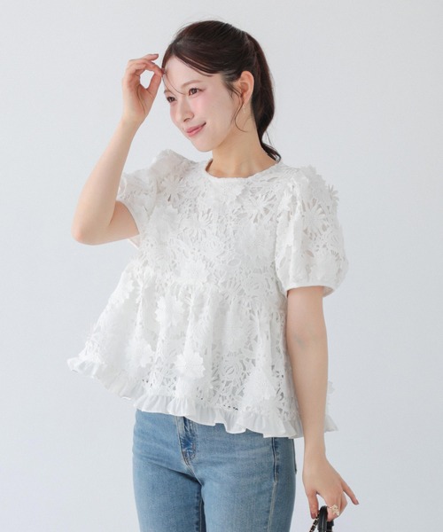 Fit more(フィットモア)の「総レースフリルトップス(その他トップス・レディース・ホワイト/ライトブルー/ベビーピンク・FREE)」の21枚目の写真