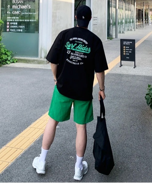 NOWLE（ノウル）の「【NOWLE】ビッグシルエット カリフォルニア バックプリントTシャツ / カレッジライク サーフロゴ 半袖T（Tシャツ/カットソー・メンズ・ブラック/ホワイト・MEDIUM/LARGE/X-LARGE）」の19枚目の写真