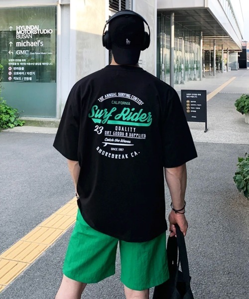 NOWLE（ノウル）の「【NOWLE】ビッグシルエット カリフォルニア バックプリントTシャツ / カレッジライク サーフロゴ 半袖T（Tシャツ/カットソー・メンズ・ブラック/ホワイト・MEDIUM/LARGE/X-LARGE）」の21枚目の写真
