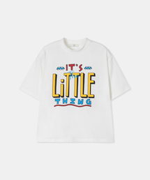 Little thing print t-shirt / WHITE