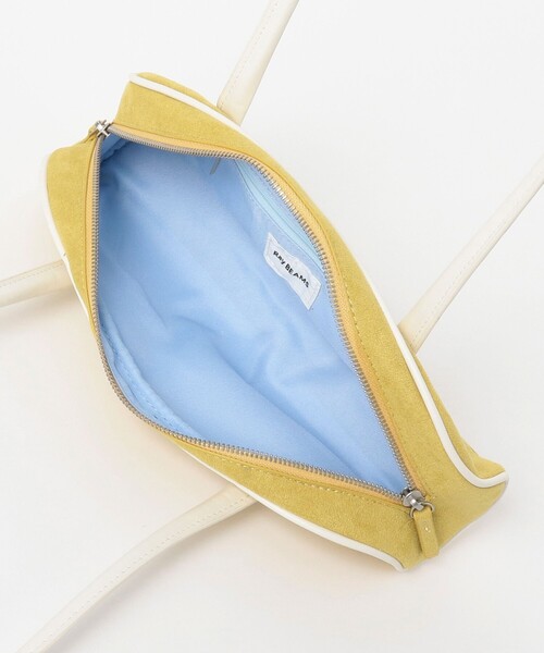 Ray BEAMS（レイビームス）の「フェイク スエード コンビ バッグ（トートバッグ・レディース・イエロー/グレー・ONE SIZE）」の3枚目の写真