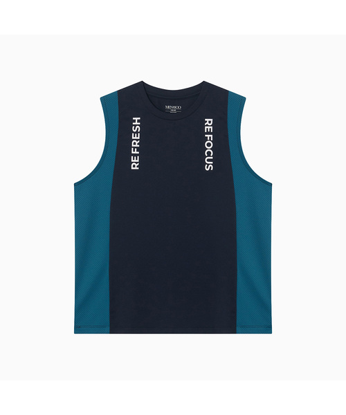 MENASOO(ミナス)の「Refocus Mesh Sleeveless Top(Tシャツ/カットソー・レディース・ブラック/カーキ/ネイビー/ブラウン/チャコール・2/1)」の5枚目の写真